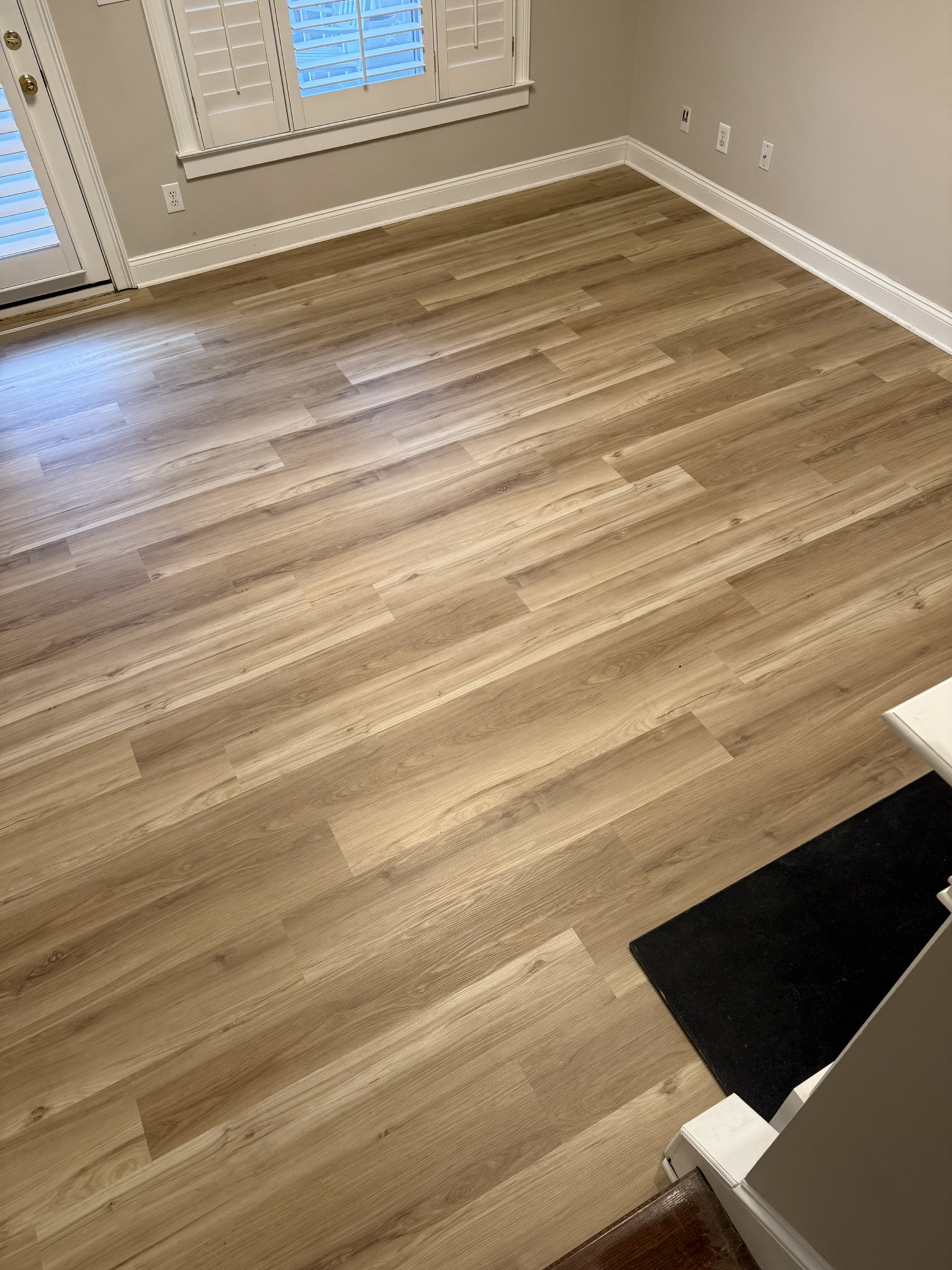 Flooring Completed - Laminate Wood Finish